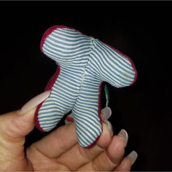 Plush Stuffed Toy Red Maroon Dog 1960's Holiday Fair Hedaya Carnival Prize+ - Picture 11 of 16